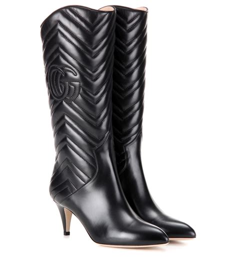 gucci gucci matelasse leather boot|Gucci thigh high boots sale.